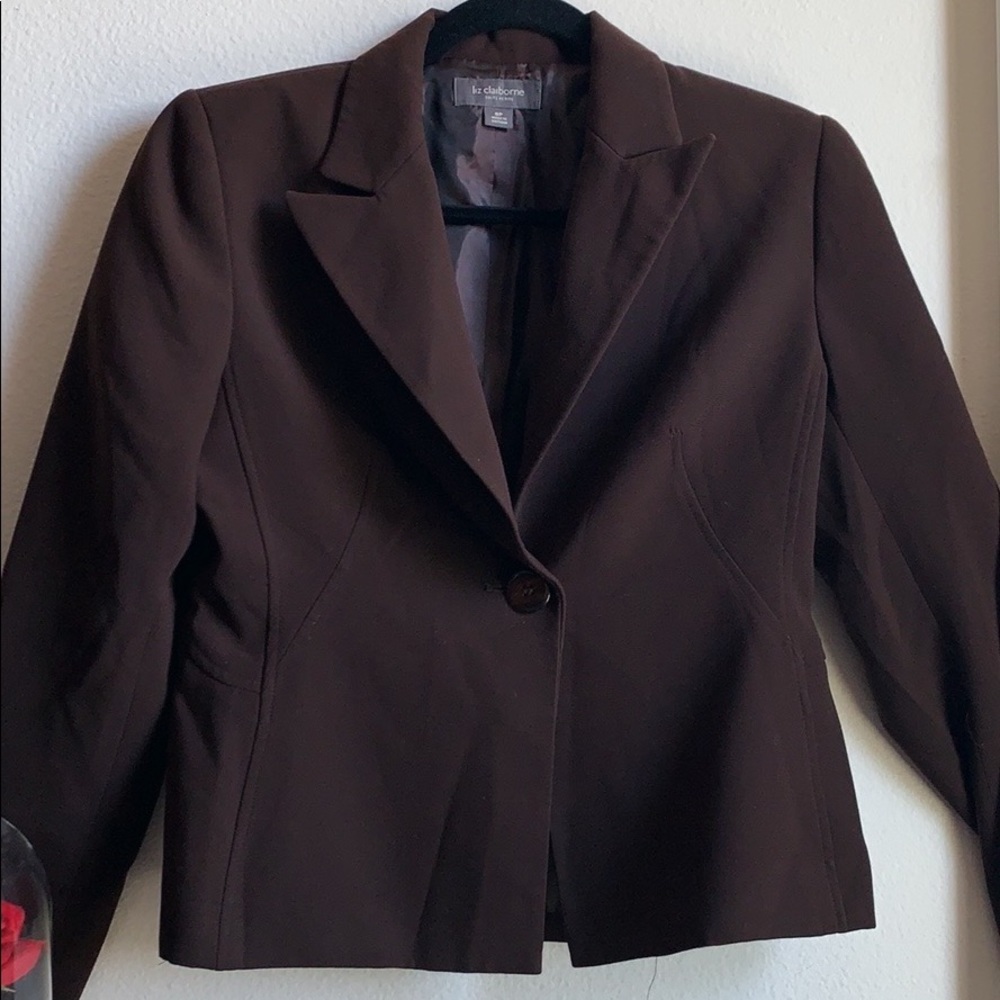 Liz Claiborne Brown Blazer Jacket